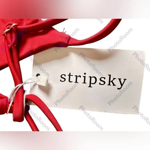 Stripsky Strappy Racerback Swimsuit Top - Size M - Red Wine​​​​ - Picture 5 of 8